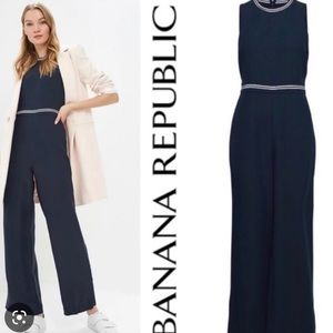 Banana Republic Wide Leg  Navy Jumpsuit